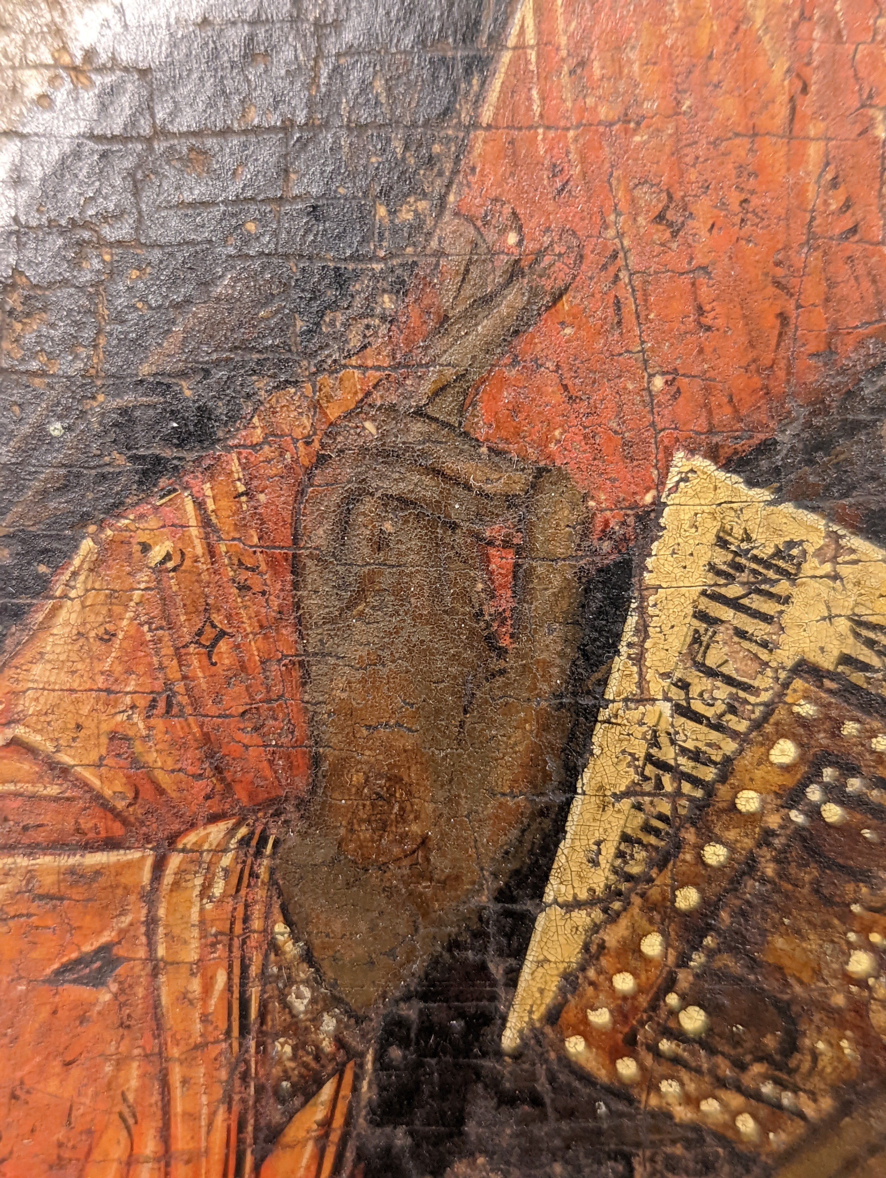 An 18th century Russian School icon of a Christ, 30.5 x 23.5cm